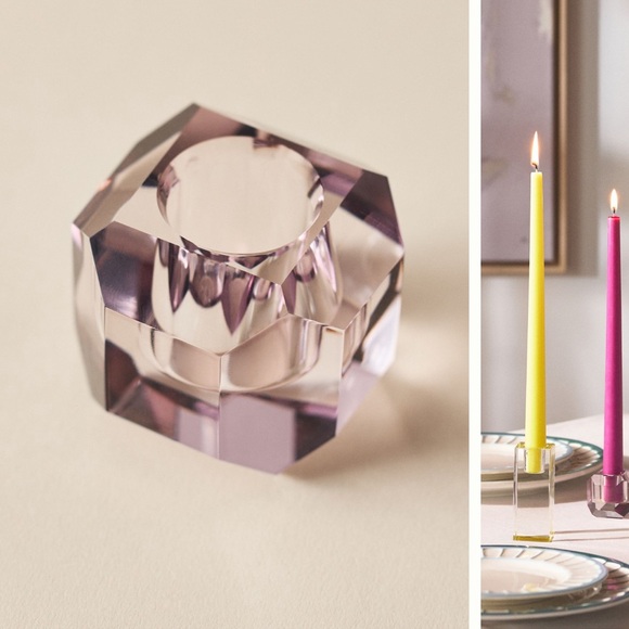 Anthropologie glass candle holders - Picture 3 of 8